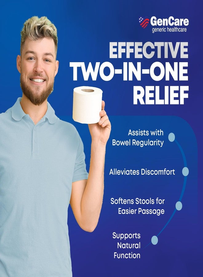 GenCare - Senna-S Natural Vegetable Laxative Plus Stool Softener Dual Action (200 Tablets) Value Pack | Gentle Dependable Overnight Relief of Occasional Constipation Generic for Senokot-S - Image 5